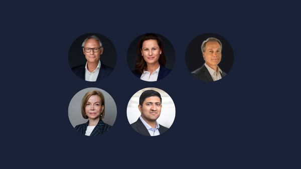 Collection with seven potraits of the board of directors